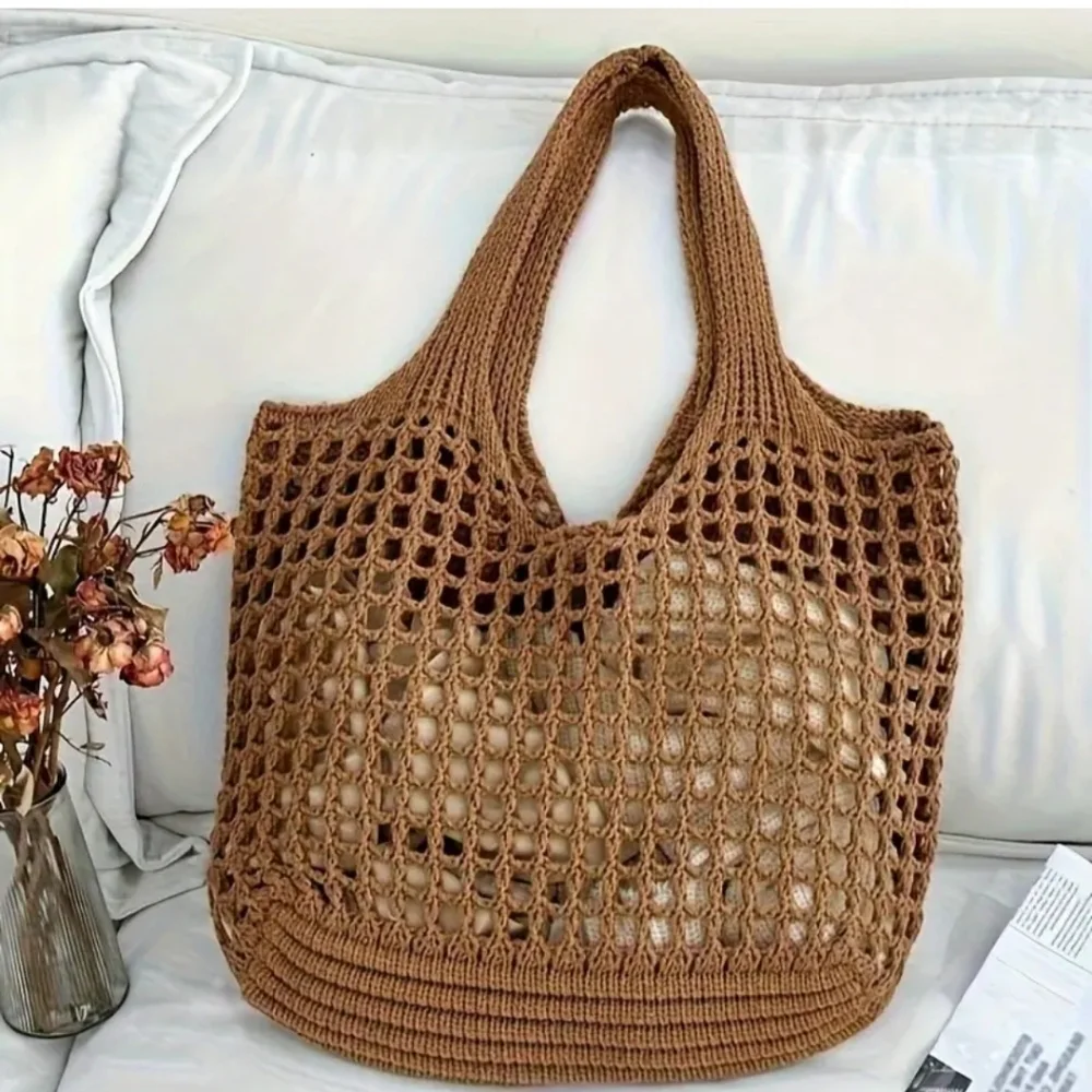 Crochet Woven Tote Bag